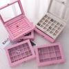 Caja de joyería de franela de nueve capas, caja de almacenamiento para aretes, collares y anillos, caja de almacenamiento para joyas, caja de exhibición para joyas, caja de joyería