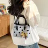 Bolso de cubo de verano elegante estilo coreano de un solo hombro 2026, bolso de mano diagonal de moda, lunares, nuevo bolso cruzado de moda para mujer
