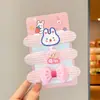 Lindas pegatinas de flequillo de dibujos animados para otoño e invierno, diademas de punto florales versátiles de estilo coreano con cierres de velcro, que exudan un ambiente sofisticado y elegante