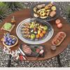 Mesa para Preparar Té para Uso en Interiores en Casa con Juego Completo de Utensilios, Estufa de Invierno para Patio, Mesa para Picnic al Aire Libre, Camping y Barbacoa