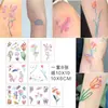 Pegatinas de Tatuaje de Color Latinas Impermeables para Mujeres Mariposa de Larga Duración Estilo Semi-Permanente de Gama Alta Letras Inglesas Frescas para Niñas
