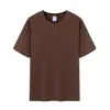 Camiseta de Algodão Puro com Gola Redonda, Cor Sólida, Estilo Novo, Simples, Tendência, Marca, Camisa Publicitária, Roupa de Trabalho