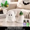 Pote de armazenamento de pedra difusora de fantasminha com dedo do meio engraçado, ornamento de mesa para quarto com aromaterapia sem chama, decoração criativa de pote de aromaterapia