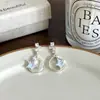 Pendientes de Moda Coreana y Japonesa con Personalidad, Estrellas y Lunas de Circonita Frescas para Mujer, Joyería de Celebridad de Internet Ins