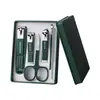 Faca de Manicure Cortador de Unhas Portátil Tesoura de Unhas Multicor 4 Manicure Anti-respingo Caixa de Presente de 6 Peças Cortadores de Unhas