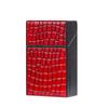 Paquete de 20 Pitillera de Plástico Portátil para Hombre Creativa Patrón Imitación Piel de Serpiente Paquete Completo en Funda Protectora para Cigarrillos Gruesos Antipresión