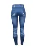 D9875 Amazon Más Vendidos Ropa Europea y Americana para Mujer Jeans Ajustados Sexy Pantalones Largos Estampados Pantalones de Yoga