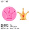 Molde de silicone em forma de almofada de flor de amor, coroa, decoração de bolo fondant, molde de chocolate, ferramenta de cerâmica macia