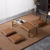 Mesa de Café de Bambú Tatami, Mesa Pequeña Sencilla para Ventana Abuhardillada, Mesa de Café Pequeña Estilo Japonés, Mesa de Piso, Mesa Baja Zen, Combinación de Mesa y Silla Retro