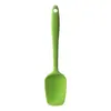 Espátula Pequena de Silicone, Espátula Integrada em Formato de Língua de Pato em T, Espátula Verde para Misturar Creme e Salada, Espátula de Creme Tudo-em-Um