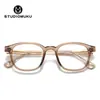 STUDIOMUKU gafas frescas de madera moda famosa en internet transfronteriza montura de gafas redonda transparente montura de gafas lisa para todo