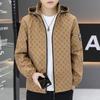 Jaqueta masculina de primavera e outono TikTok casaco de outono de alta qualidade na moda 24 anos novo casaco masculino destacável chapéu homens