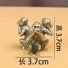 Adornos de Cobre Sólido de los Tres Monos Cobre Mono No Veas No Escuches Pisapapeles Mascota de Té Accesorios para el Hogar Latón Oficina