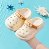 Pantuflas de Verano para Niños Crocs de Eva Niños Bebé Antideslizantes Anti-Olor Sandalias Baotou Niños Pequeños Niños Medianos Sandalias Mujeres
