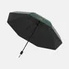 Paraguas Plegable Manual Engrosado Ampliado Doble Uso Sol y Lluvia Venta al por Mayor Protección Solar Protección UV Paraguas Negro con Pegamento Negro