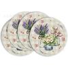 TEMU Mantel Redondo Explosivo de Primavera Patrón de Flores Lavanda Material de Lino Mantel Decorativo Americano de Primavera