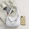 Bolsa de Moda Simple de Comercio Exterior para Mujer Bolso de Hombro de Color Sólido de Moda Bolso Pequeño Fresco de Axila Bolso Bandolera Pequeño Bolso para Mujer