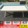 Mesas y Sillas Nórdicas de Exterior Mojia, Aleación de Aluminio con Acabado de Madera, Mesas con Parrilla Eléctrica y de Carbón, Mesas y Sillas para Barbacoa de Exterior en Patio para Uso Doméstico