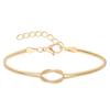 Pulsera de Hueso de Serpiente con Nudo Nuevo Europeo y Americano Nudo de Amor Dorado Amor Ilimitado Pulsera de Pareja Cadena Romántica