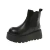 Botas de chaminé estilosas de alta qualidade, novo modelo de inverno 2026, botas Martin com sola grossa que aumentam a altura para mulheres, botas Chelsea modernas e versáteis