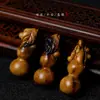 Calabaza Tallada en Madera de Azufaifo Golpeada por un Rayo Colgante Adorno para Collar DIY Calabaza Multihijo Multibendición Llavero Encanto para Bolso