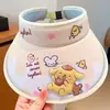 Chapéu Boné Protetor Solar Infantil Cartoon Kuromi Estilo Novo para Meninos e Meninas Verão Exterior Aba Larga Chapéu de Sol