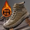 Outono e Inverno 2026 Novo Estilo Acolchoado de Algodão Masculino Tamanho Grande Cruzamento de Fronteiras Casual Outdoor Botas Martin Cadarço Botas de Algodão Feito à Mão para Homens