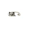 Anillo plateado con sentido del diseño que no se desvanece, lindo, dulce, estilo cool, anillo de personalidad, joyería de mano, anillo abierto para mujer, nicho, venta al por mayor