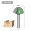 Juego de Cuchillos de Fondo Redondo de 6 Piezas, Cuchillo de Talla Semirredondo para Carpintería Verde, Cuchillo de Ribete de Fondo Redondo, Cuchillo de Bola, Cuchillo de Flor, Fresa para Carpintería, Juego Verde