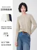 Nueva blusa básica de lino para mujer de manga larga para otoño, con cuello henley, camisa simple y fresca para mujer