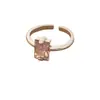Anillo de Zirconia Cúbica de Azúcar para Mujer Anillo Simple de Alta Gama Incrustado de Diamantes Anillo para Dedo Alimenticio Moda Todo Combina Estilo Ins Anillo Abierto para Dedo