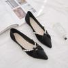 Zapatos planos para mujer 2023 otoño e invierno Nuevos zapatos de una sola capa con punta fina elegantes estilo hada suela suave Mary Janes tacones estilo Chanel para mujer