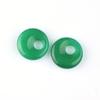 Pingente Fivela da Paz de Pedra de Cristal Natural 18mm com Furo Lateral Grande, Acessório DIY, Jade Natural com Furo Lateral