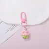 Chaveiro Criativo de Resina Desenho Animado Bob Esponja com Contas Pequeno Pingente Presente DIY Decoração de Mochila Estudante Atacado