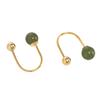Pendientes de plata de ley 925 con forma de U de jade hetiano para mujer, estilo chino, elegantes, nuevos accesorios, moda