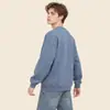 Exclusivo transfronterizo algodón 320g hombros caídos cuello redondo manga larga holgado casual sudadera con capucha de moda para hombre color liso