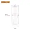 Caixa de Armazenamento de Algodão Cosmético para Mesa Porta-Palitos com Tampa à Prova de Poeira Rack de Armazenamento para Finalização com Pincel de Pó Caixa Transparente de Acrílico para Cotonetes