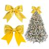 Nuevo Lazo Navideño Rosa Dorado Decoración Colgante Navideña Nudo Superior para Árbol de Navidad de EVA Engrosado Guirnalda Polvo
