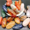 Flor de lluvia natural piedra cristal piedra original jade Dongling patrón azul ágata flor de cerezo tesoro múltiple colmillo largo grava de cristal partículas grandes