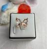 Anillo de mariposa para mujer, personalidad simple, moda elegante, dulce pulsera ligera, lujo popular en línea, estilo rojo, anillo abierto de vidrio