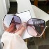 Nuevas gafas de sol de gran montura de alta gama para celebridades de Internet, gafas de sol para mujer con protección ultravioleta y efecto adelgazante para rostro grande, gafas de moda con degradado.