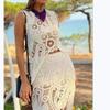 2023 Amazon AliExpress Saia Curta de Lã Feminina Moda Verão Elegante Crochê Ponto Assimétrico