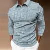 Camisa polo casual de manga larga con solapa para hombre, estilo old money, negocios, transfronteriza, estación independiente de Amazon, dropshipping