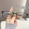 Nuevos lentes cuadrados de montura grande, montura para gafas para miopía, estilo coreano, montura completa, montura para gafas de hombre, patilla de gafas bicolor personalizada, gafas lisas