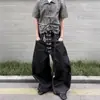 Jeans de Diseño Multi-Botones para Hombre y Mujer, Calle de Comercio Exterior Transfronterizo, Nuevo 2025, Holgados, Pierna Ancha, Pantalones Scimitar, Modernos