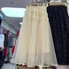 Foto Real de Roupas Femininas em Estoque 2026 Nova Coleção Início da Primavera Design Elegante e Feminino Saia Midi com Estampa Floral Marcante