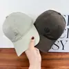 Gorra de Béisbol Bordada de Algodón Lavado Estilo Coreano para Mujer, Sombrero de Sol Versátil de Moda para Primavera y Otoño con Ala Ancha, Gorra de Béisbol para Adelgazar el Rostro para Hombre