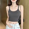 H344 Camisola Capa Base Mujer Blanco Verano Espalda Hermosa Top Tubo Mujer Top Interior Sexy Sin Mangas Trendy