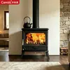 Chimenea de Hierro Fundido Fuego Real Leña Villa Decoración B&B Hogar Rural Sala de Estar Apartamento Pequeño Estufa de Calefacción