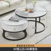 Mesa de centro de pizarra para sala de estar, mesa redonda pequeña simple, muebles de mesa de centro modernos y elegantes para apartamentos pequeños